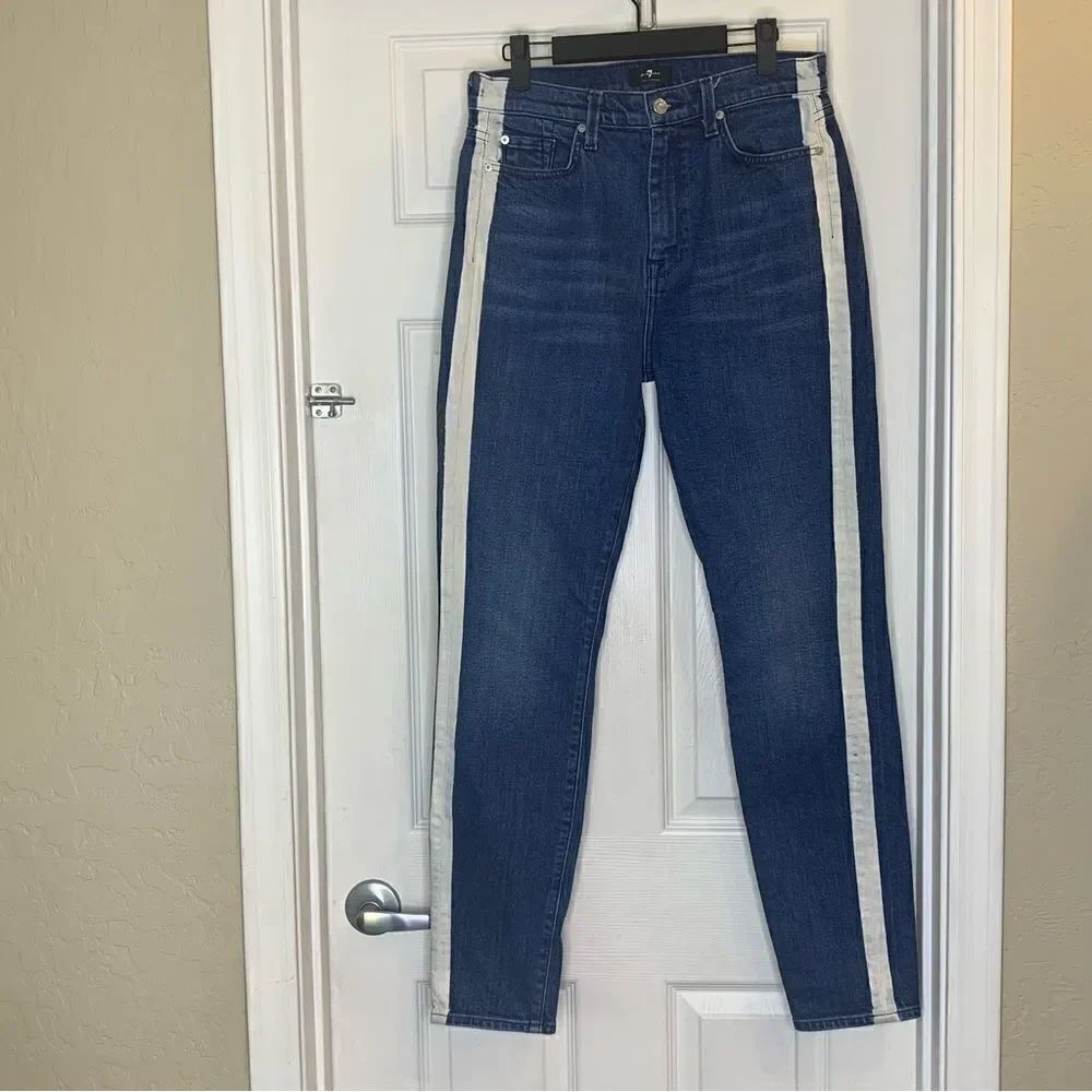 7 For All Mankind High Waist Skinny Jean Size 28